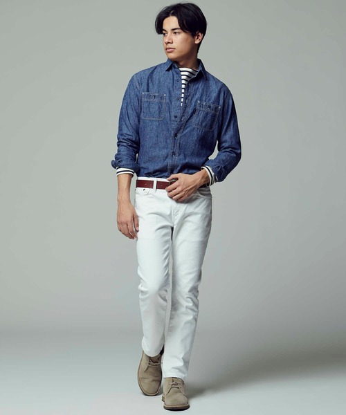 BACK NUMBER（バックナンバー）の「【BACK NUMBER】ワークシャツ（シャツ/ブラウス・メンズ・ブルー/ダークインディゴブルー/ライトインディゴブルー・M/S/XL/L）」の18枚目の写真