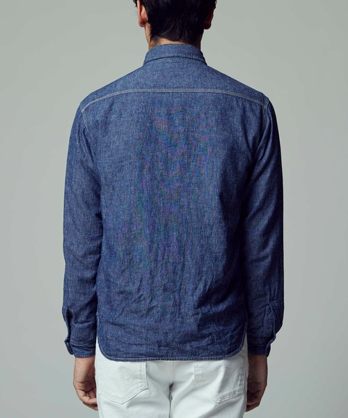 BACK NUMBER（バックナンバー）の「【BACK NUMBER】ワークシャツ（シャツ/ブラウス・メンズ・ブルー/ダークインディゴブルー/ライトインディゴブルー・M/S/XL/L）」の16枚目の写真
