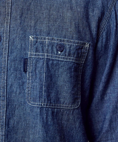 BACK NUMBER（バックナンバー）の「【BACK NUMBER】ワークシャツ（シャツ/ブラウス・メンズ・ブルー/ダークインディゴブルー/ライトインディゴブルー・M/S/XL/L）」の13枚目の写真