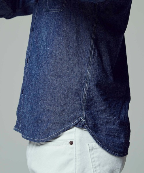 BACK NUMBER（バックナンバー）の「【BACK NUMBER】ワークシャツ（シャツ/ブラウス・メンズ・ブルー/ダークインディゴブルー/ライトインディゴブルー・M/S/XL/L）」の11枚目の写真