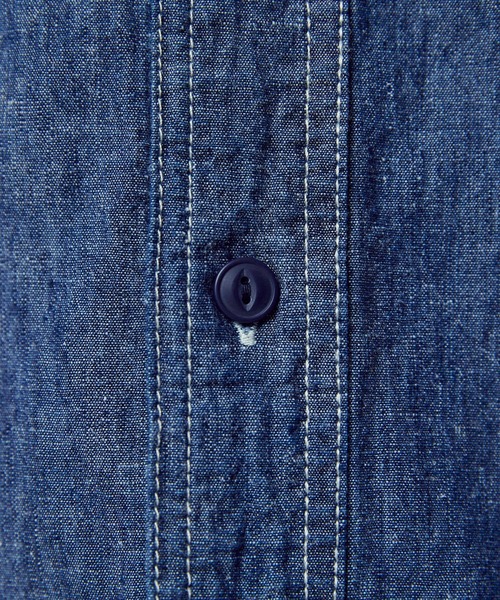BACK NUMBER（バックナンバー）の「【BACK NUMBER】ワークシャツ（シャツ/ブラウス・メンズ・ブルー/ダークインディゴブルー/ライトインディゴブルー・M/S/XL/L）」の9枚目の写真