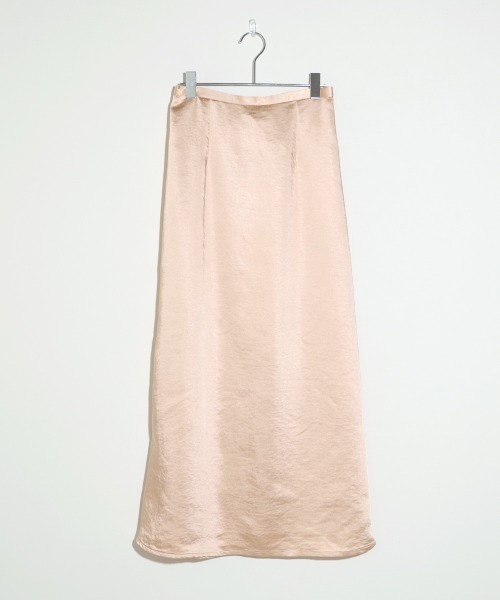 Bab（バブ）の「ヴィンテージサテンストレートスカート/シャイニーサテンエアリーマキシロングスカート（スカート・レディース・ベージュ/アイボリー/ラベンダー・38）」の8枚目の写真