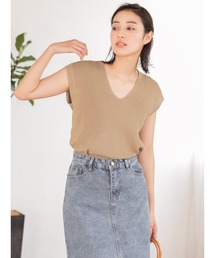 fifth | Vネックフレンチスリーブサマーニット(ニット/セーター)