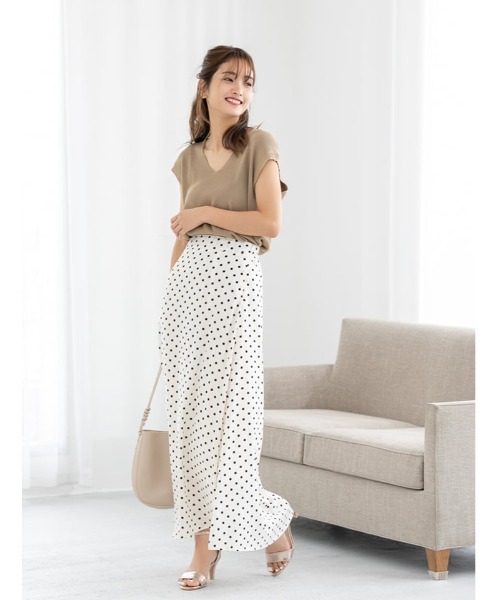 fifth（フィフス）の「Vネックフレンチスリーブサマーニット（ニット/セーター・レディース・ラベンダー/ベージュ/アイボリー・MEDIUM）」の22枚目の写真