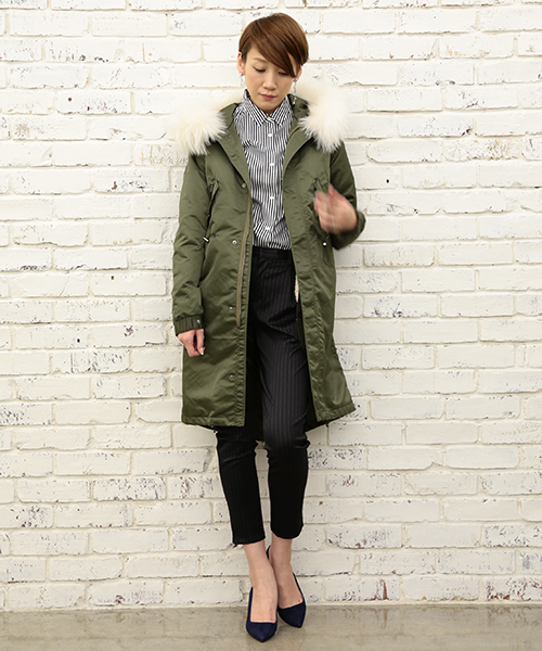 ギャラルダガランテ　ガリャルダガランテ　ファー付きトレンチコート　モッズコート ギャラルダガランテ ガリャルダガランテ ファー付きトレンチ