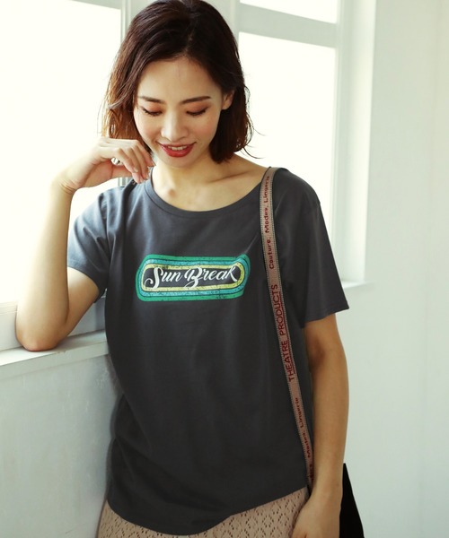 BAYFLOW(ベイフロー)の「カリフォルニアコットン アソートアートTシャツ(Tシャツ/カットソー・レディース・ホワイト/ベージュ/チャコール・SMALL/MEDIUM)」の3枚目の写真