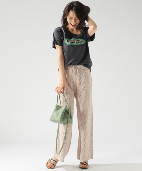 BAYFLOW(ベイフロー)の「カリフォルニアコットン アソートアートTシャツ(Tシャツ/カットソー・レディース・ホワイト/ベージュ/チャコール・SMALL/MEDIUM)」の15枚目の写真