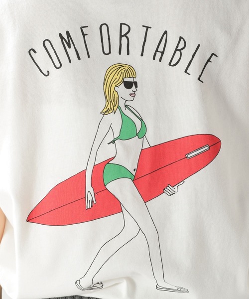 BAYFLOW(ベイフロー)の「カリフォルニアコットン アソートアートTシャツ(Tシャツ/カットソー・レディース・ホワイト/ベージュ/チャコール・SMALL/MEDIUM)」の11枚目の写真