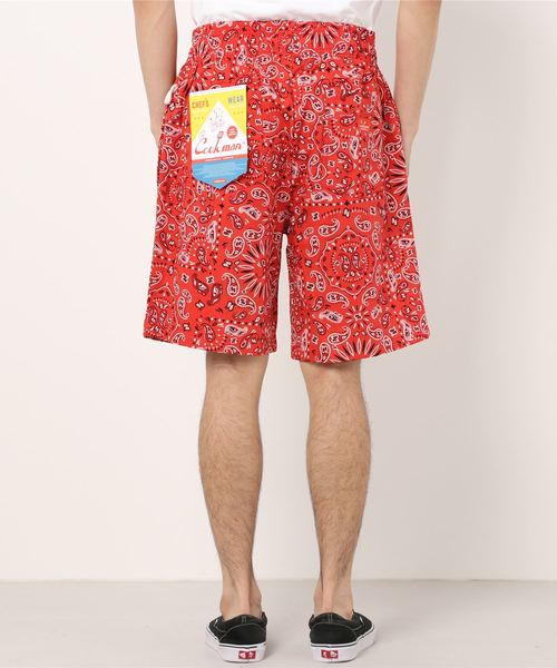 COOKMAN（クックマン）の「Cookman クックマン シェフショートパンツ イージーパンツ ペイズリーレッド バンダナ（その他パンツ・メンズ・レッド・MEDIUM/LARGE）」の11枚目の写真