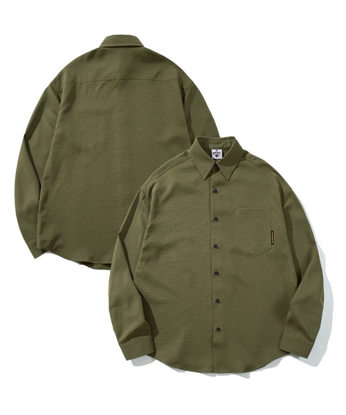 HOOK(フック)の「HOOK -original- ベーシックストリートシャツ(シャツ/ブラウス・メンズ・ブラック/ホワイト/ブルー/ベージュ/カーキ/ワインレッド・M/L/XL/XXL)」の4枚目の写真