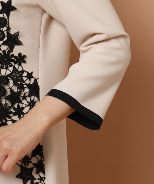 ローズティアラ♡フラワー×星ケミカルレースワンピース 46サイズ