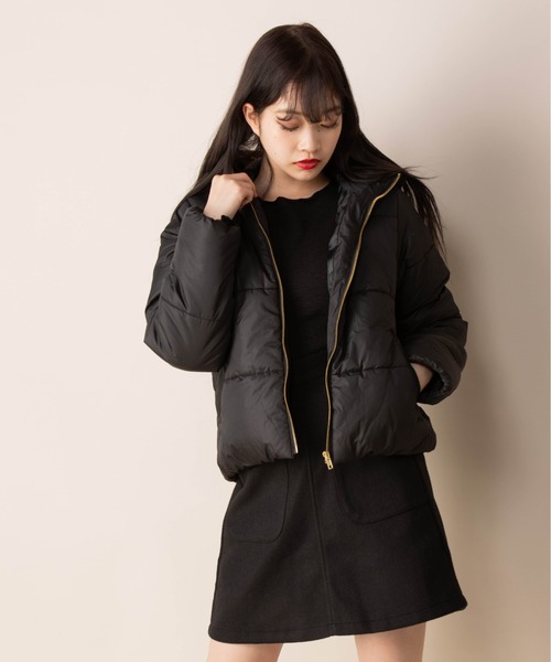 Mysa&Liina（ミーサリーナ）の「ショート中綿ブルゾン（ブルゾン・レディース・ブラック/モカ・M/L）」の6枚目の写真