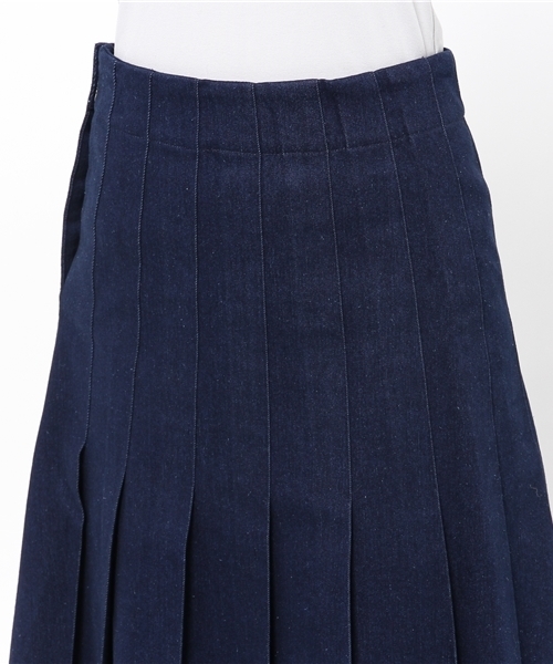BLONDY ReLISH（ブロンディリリッシュ）の「デニムプリーツスカート（スカート・レディース・ブルー/インディゴブルー・SMALL/MEDIUM）」の6枚目の写真