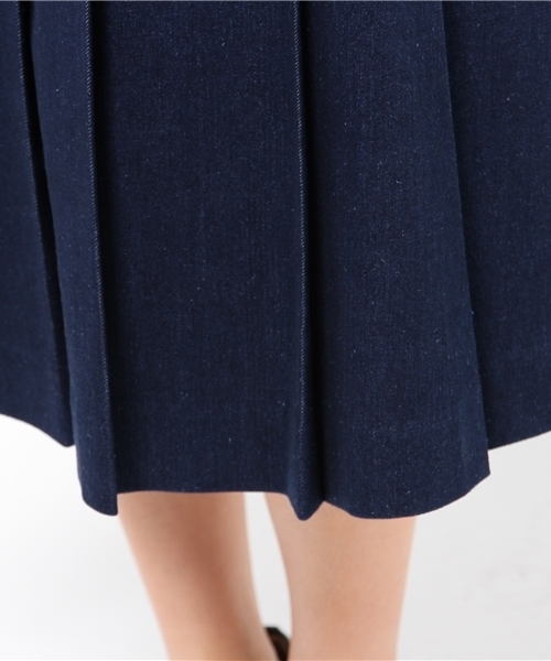 BLONDY ReLISH（ブロンディリリッシュ）の「デニムプリーツスカート（スカート・レディース・ブルー/インディゴブルー・SMALL/MEDIUM）」の7枚目の写真