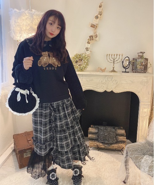 〖発送前値下げ！〗Swankiss　PN cotton sweat TOPS セール】HB docking teddys TOPS（スウェット）｜Swankiss（スワンキス