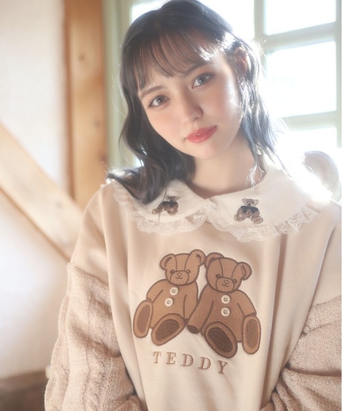 〖発送前値下げ！〗Swankiss　PN cotton sweat TOPS セール】HB docking teddys TOPS（スウェット）｜Swankiss（スワンキス