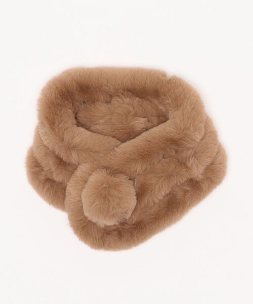 Fun & Daily（ファンアンドデイリー）の「F&D : クロスポイントファーマフラー（マフラー・レディース・アイボリー/ワインレッド/ブラック/ベージュ/グレー・FREE）」の8枚目の写真