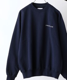 SHIPS any: プリント クルーネック オーバーサイズ スウェット