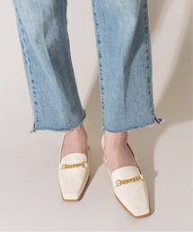 RANDA | チャンキーヒールチェーンローファーシューズ(パンプス)