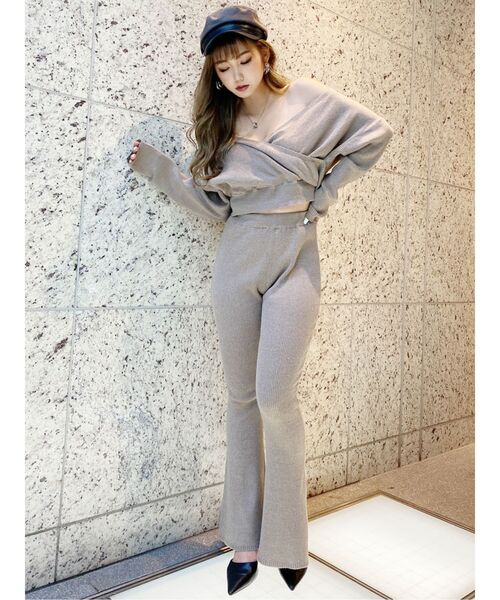 GYDA（ジェイダ）の「H/WリブKTフレアPT（その他パンツ・レディース・グレー/ブラック/ベージュ・FREE）」の4枚目の写真