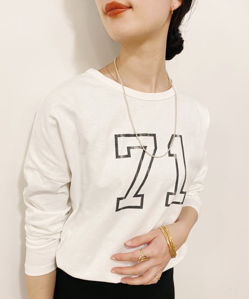 SHENERY◆長袖Tシャツ/FREE/ポリエステル/WHT/SNZ1032106A0002 SHENERY（シーナリー）の「シルケットロングスリーブカットソー