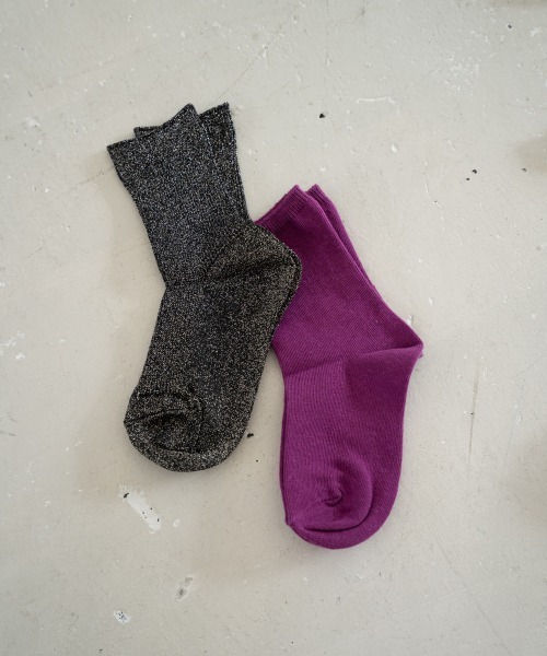 LOWRYS FARM（ローリーズファーム）の「２Ｐカラーソックス　929404（ソックス/靴下・キッズ・パープル/イエロー/グリーン・MEDIUM/LARGE）」の3枚目の写真