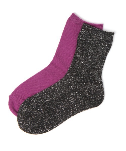 LOWRYS FARM（ローリーズファーム）の「２Ｐカラーソックス　929404（ソックス/靴下・キッズ・パープル/イエロー/グリーン・MEDIUM/LARGE）」の5枚目の写真