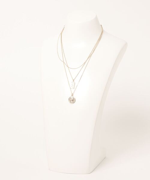 AZUL by moussy(アズールバイマウジー)の「COIN THREE-STRAND NECKLACE/コインスリーストランドネックレス(ネックレス・レディース・シルバー/ゴールド系その他・FREE)」の3枚目の写真