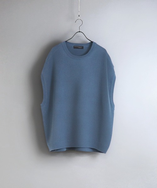 Confirm(コンファーム)の「Confirm / コンファーム ルーズオーバーサイズニットベスト(ベスト・メンズ・グリーン/ミント/オレンジ/ブルー/サックスブルー/ベージュ/ブラック/グレー・M/L)」の7枚目の写真