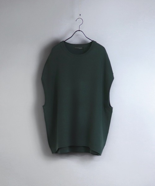 Confirm(コンファーム)の「Confirm / コンファーム ルーズオーバーサイズニットベスト(ベスト・メンズ・グリーン/ミント/オレンジ/ブルー/サックスブルー/ベージュ/ブラック/グレー・M/L)」の4枚目の写真