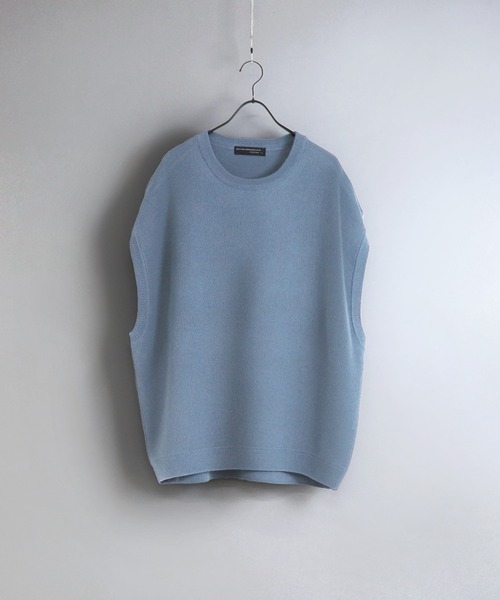 Confirm(コンファーム)の「Confirm / コンファーム ルーズオーバーサイズニットベスト(ベスト・メンズ・グリーン/ミント/オレンジ/ブルー/サックスブルー/ベージュ/ブラック/グレー・M/L)」の10枚目の写真