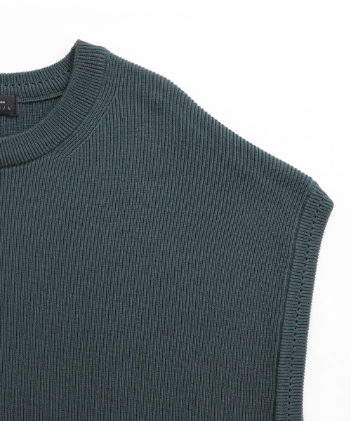 Confirm(コンファーム)の「Confirm / コンファーム ルーズオーバーサイズニットベスト(ベスト・メンズ・グリーン/ミント/オレンジ/ブルー/サックスブルー/ベージュ/ブラック/グレー・M/L)」の15枚目の写真