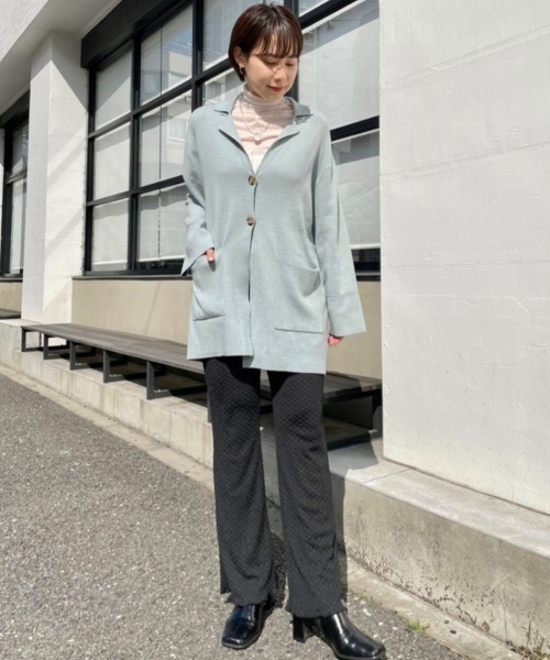 Kastane（カスタネ）の「SETUPニットジャケット（テーラードジャケット・レディース・アイボリー/サックスブルー・FREE）」の21枚目の写真