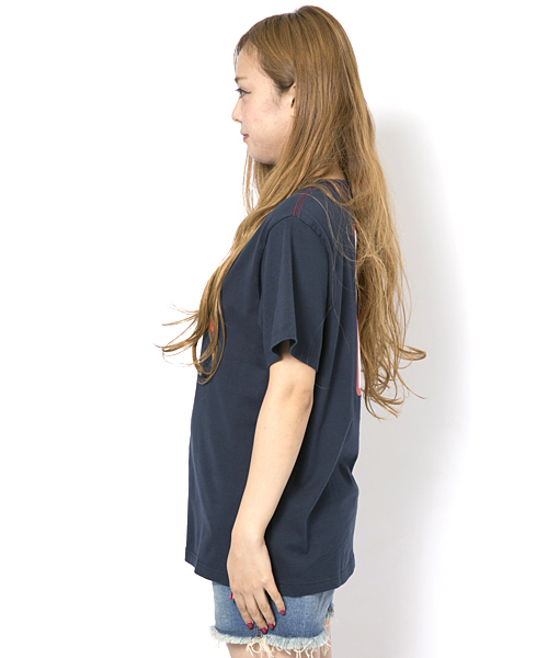 X-girl（エックスガール）の「【NYLON5月号掲載】X-girlxGIRL SKATEBOARDS LOGO S/S MENS TEE（Tシャツ/カットソー・レディース・ホワイト/ブラック/イエロー/ネイビー・MEDIUM/LARGE）」の12枚目の写真