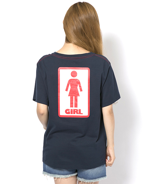 X-girl（エックスガール）の「【NYLON5月号掲載】X-girlxGIRL SKATEBOARDS LOGO S/S MENS TEE（Tシャツ/カットソー・レディース・ホワイト/ブラック/イエロー/ネイビー・MEDIUM/LARGE）」の13枚目の写真