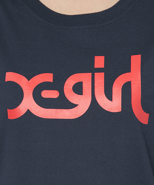 X-girl（エックスガール）の「【NYLON5月号掲載】X-girlxGIRL SKATEBOARDS LOGO S/S MENS TEE（Tシャツ/カットソー・レディース・ホワイト/ブラック/イエロー/ネイビー・MEDIUM/LARGE）」の10枚目の写真