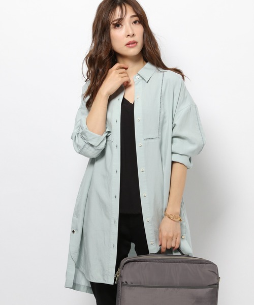 ほぼ新品＊佐田真由美さん着 BARNYARDSTORM バックプリーツコートT1 未使用 佐田真由美さん着用 BARNYARDSTORM 上品カルゼスリット