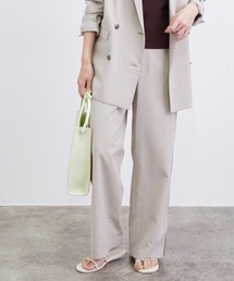 SALON adam et rope' | 【セットアップ対応】［さらっと快適］麻混ツイルリラックスパンツ(スラックス)