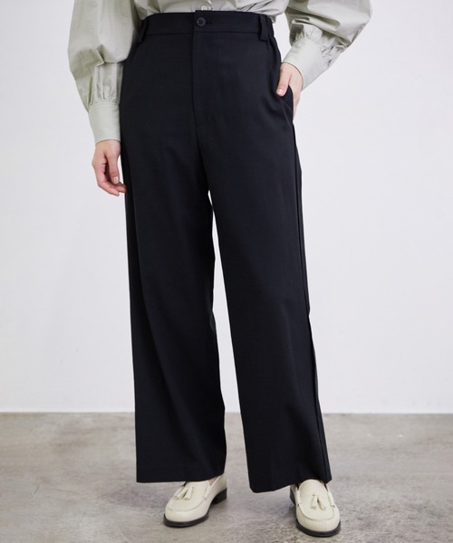 SALON adam et rope'（サロン アダム エ ロペ）の「【セットアップ対応】［さらっと快適］麻混ツイルリラックスパンツ（スラックス・レディース・ベージュ/ブラック/カーキ・S/M）」の15枚目の写真