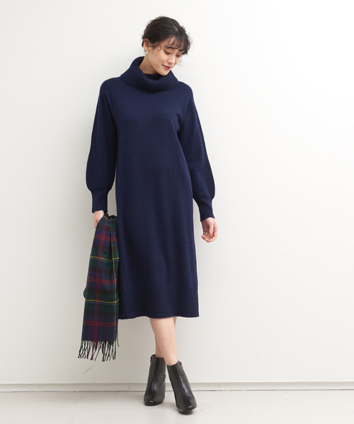 Abahouse Devinette(ドゥヴィネット)の「【9-22 】ウール混タータンチェックストール(ストール/ショール・レディース・ブラック/レッド/グリーン・フリー)」の4枚目の写真