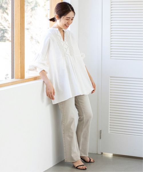 IENA（イエナ）の「スキッパー刺繍ブラウス◇（シャツ/ブラウス