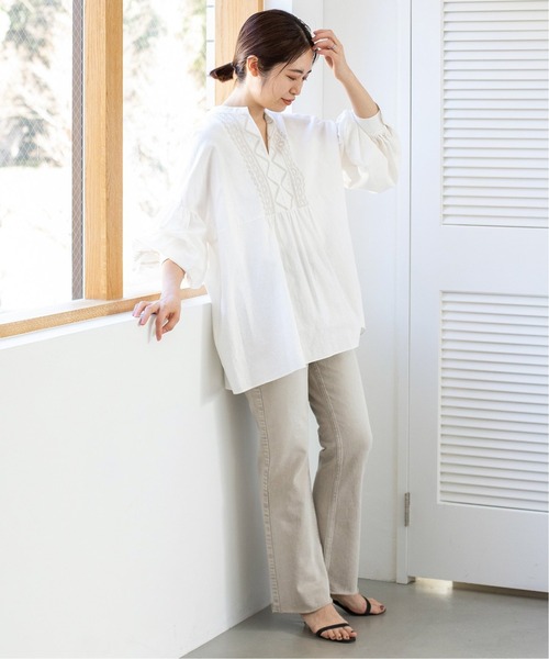 IENA（イエナ）の「スキッパー刺繍ブラウス◇（）」 - WEAR