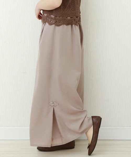 libelle more(リベル モア)の「チャイナ釦ワイドパンツ(その他パンツ・レディース・ブルー/ピンク/ブラック/グレイッシュベージュ/スミクロ・M/L)」の4枚目の写真