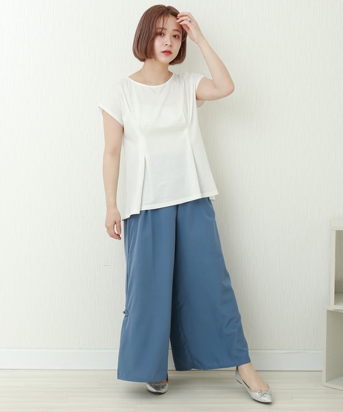 libelle more(リベル モア)の「チャイナ釦ワイドパンツ(その他パンツ・レディース・ブルー/ピンク/ブラック/グレイッシュベージュ/スミクロ・M/L)」の13枚目の写真