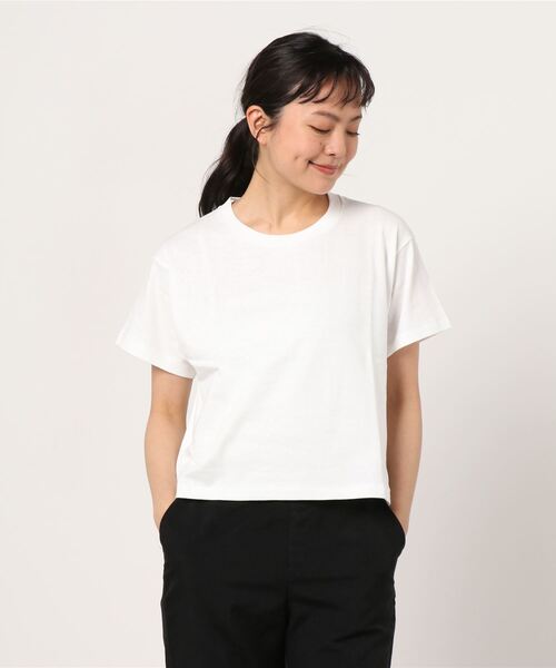 YOUNG&OLSEN The DRYGOODS STORE(ヤングアンドオルセン)の「【YOUNG & OLSEN The DRYGOODS STORE】/OLSEN'S CROP TEE(Tシャツ/カットソー・レディース・カーキ/ホワイト/ブラック・FREE)」の2枚目の写真