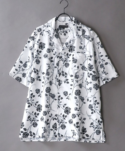 セール】Drape Open Collar Shirt/ドレープ オープンカラー