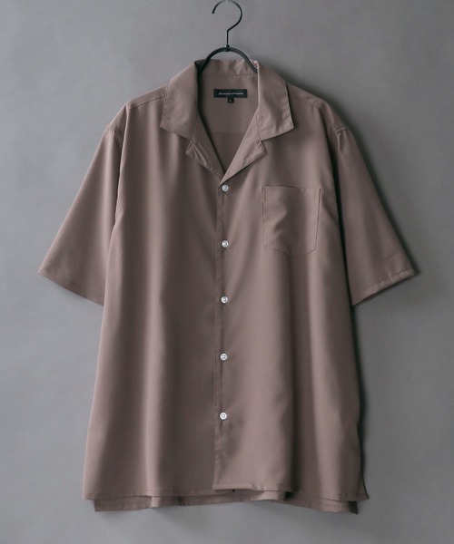 SITRY（シトリー）の「Drape Open Collar Shirt/ドレープ オープンカラー シャツ（シャツ/ブラウス・メンズ・ライトブルー/ベージュ系その他/ブラック系その他3/ホワイト系その他3/モカ/ワイン/ベージュ/ブラック系その他2/ブラック系その他/ホワイト/ライトグリーン/ホワイト系その他2/ブラック/ブルー系その他/ターコイズブルー/チャコール/ホワイト系その他/ホワイト系その他4/ダークグリーン/ライトグレー/ブルー系その他3/ブルーグレー/グレー系その他/ブラウン系その他/ブラック系その他4/ブラック系その他5/ベージュ系その他2/ブルー系その他2・LL/M/L）」の16枚目の写真