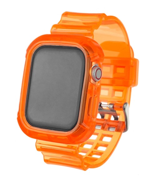 Urban Coral（アーバンコーラル）の「Apple Watch Band / アップルウォッチ バンド 一体型クリアカラー / Urban Coral（デジタル腕時計・レディース・ブラック/ピンク/イエロー/オレンジ/グリーン/クリア・40mm/44mm）」の2枚目の写真