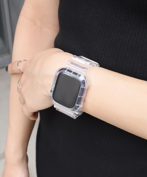 Urban Coral（アーバンコーラル）の「Apple Watch Band / アップルウォッチ バンド 一体型クリアカラー / Urban Coral（デジタル腕時計・レディース・ブラック/ピンク/イエロー/オレンジ/グリーン/クリア・40mm/44mm）」の6枚目の写真