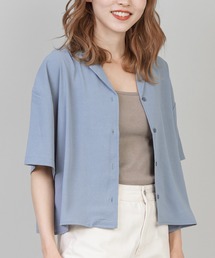 SPINNS | 5分袖ショート丈オープンカラーシャツ(シャツ/ブラウス)